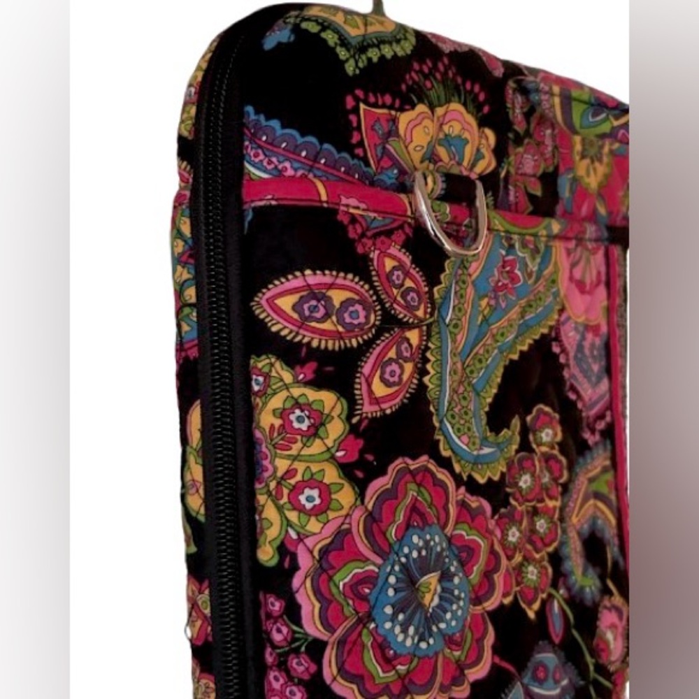 17” Vera Bradley Paisley Laptop Bag Symphony in Hue Paisley Multicolor Floral - Picture 3 of 13